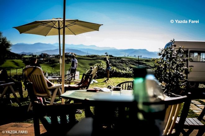 vista desde la terraza de Surfhouse Cantabria